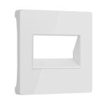 W1191141/ Накладка для двойной розетки Еthernet RJ-45 (белый акрил)