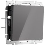 W1110044/Выключатель одноклавишный (графит акрил)