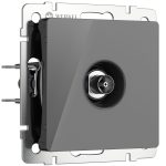 W1183044/ТВ-розетка оконечная (графит акрил)