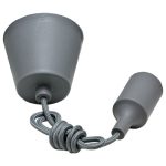 Шнур с патроном E27, СЕРЫЙ,1 m, потолочное крепление