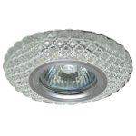 IL.0027.0303 Светильник MR16+LED 3W 4000K встраиваемый ПОЛИКРИСТАЛЛ, AL/CLEAR