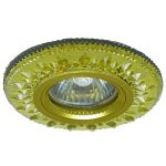 IL.0027.0203 Светильник MR16+LED 3W 4000K встраиваемый ПОЛИКРИСТАЛЛ, G/CLEAR GOLD