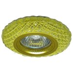 IL.0027.0403 Светильник MR16+LED 3W 4000K встраиваемый ПОЛИКРИСТАЛЛ, G/CLEAR GOLD