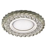 IL.0028.1715 Светильник GX53+LED 4W 4000K, встраиваемый ПОЛИКРИСТАЛЛ CH/CLEAR+WH