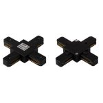 TR-X BK Соединитель «X» однофазной шины 220V для монтажа на поверхность Черный