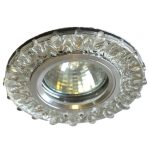 IL.0027.1503 Светильник MR16+LED 3W 4000K встраиваемый ПОЛИКРИСТАЛЛ, AL/CLEAR