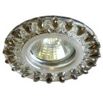 IL.0027.1522 Светильник MR16+LED 3W 4000K встраиваемый ПОЛИКРИСТАЛЛ, AL/CLEAR+GREY
