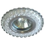 IL.0027.1715 Светильник MR16+LED 3W 4000K встраиваемый ПОЛИКРИСТАЛЛ, AL/CLEAR+WH
