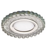 IL.0027.1915 Светильник MR16+LED 3W 4000K встраиваемый ПОЛИКРИСТАЛЛ, AL/CLEAR+WH