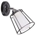 MD.24380-1-W BK+CH Бра 1*60Вт E27