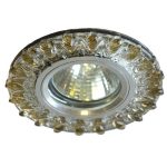 IL.0027.1570 Светильник MR16+LED 3W 4000K встраиваемый ПОЛИКРИСТАЛЛ, AL/CLEAR+TEA