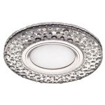 IL.0027.2103 Светильник MR16+LED 3W 4000K встраиваемый ПОЛИКРИСТАЛЛ, AL/CLEAR