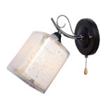 MD.1087-1-W BK+CH Бра 1*60Вт E27