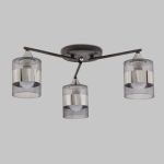 MD.0877-3-S BK+CH Люстра потолочная 3*60Вт E27