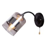 MD.0877-1-W BK+CH Бра 1*60Вт E27