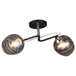 MD.1042-2-S BK+CH Люстра потолочная 2*60Вт E27