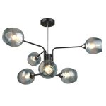 MD.3564-6-S BK+CH Люстра потолочная 6*60Вт E27