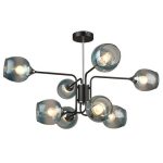 MD.3564-8-S BK+CH Люстра потолочная 8*60Вт E27