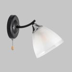 MD.1092-1-W BK+CH Бра 1*60Вт E27