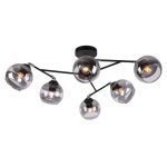 MD.9460-6-S BK+CH Люстра потолочная 6*60Вт E27