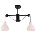 MD.1230-2-S BK+CH Люстра потолочная 2*60Вт E27