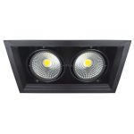 IL.0006.2200 Светильник карданный LED 2*20W встраиваемый, BK