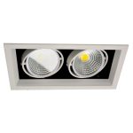 IL.0006.2215 Светильник карданный LED 2*20W встраиваемый, WH