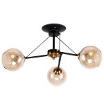 MD.2840-3-S BK+CP Люстра потолочная 3*60Вт E27