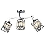 MD.3372-3-S CH+BK Люстра потолочная 3*60Вт E27