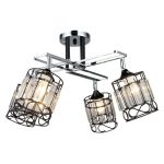 MD.3372-4-S CH+BK Люстра потолочная 4*60Вт E27