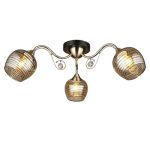 MD.4044-3-S AB+BK Люстра потолочная 3*60Вт E27