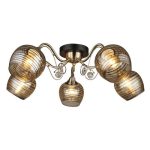 MD.4044-5-S AB+BK Люстра потолочная 5*60Вт E27