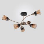 MD.4045-6-S AB+BK Люстра потолочная 6*60Вт E14