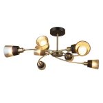 MD.4045-8-S AB+BK Люстра потолочная 8*60Вт E14