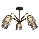 MD.4050-5-S BK+FGD Люстра потолочная 5*60Вт E27