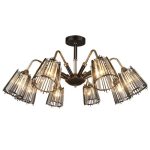 MD.4050-8-S BK+FGD Люстра потолочная 8*60Вт E27