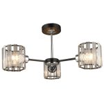 MD.4057-3-S BK+CH Люстра потолочная 3*60Вт E27