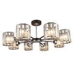 MD.4057-8-S BK+CH Люстра потолочная 8*60Вт E27