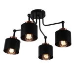 MD.8828-4-S BK+AB Люстра потолочная 4*60Вт E27