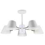 MD.9130-5-S WH+AB Люстра потолочная 5*60Вт E14