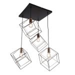 MD.0303-1-P BK+ZGD Люстра подвесная 1*60Вт E27