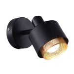 SP.028-11-52 Светильник Спот 1*40Вт E14 BK+GD