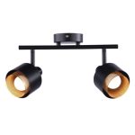 SP.028-72-52 Светильник Спот 2*40Вт E14 BK+GD