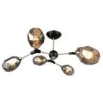 MD.4209-6-S CH+BK Люстра потолочная 6*60Вт E27