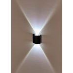 IL.0014.0001-2 BK Светильник настенный LED 2x1W 4200K Черный 220V IP54