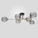 MD.4540-6-S BK+AB Люстра потолочная 6*60Вт E27