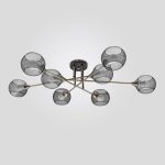 MD.4540-8-S BK+AB Люстра потолочная 8*60Вт E27