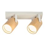 SP.034-52-86 Светильник GU10 2*50W настенный спот Светлое дерево / Белый