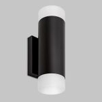 IL.0005.1502 BK Светильник GU10 2*10W настенный спот Черный. Плафон акрил Белый матовый