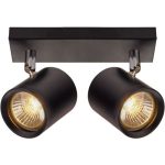 IL.0005.5100-2 Светильник GU10 2*50W настенный спот Черный